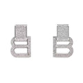 Balenciaga Hourglass Diamond Earrings - 18K White Gold