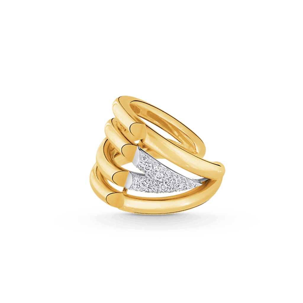 Louis Vuitton Volt Upside Down Diamond Ring - 18K Yellow Gold