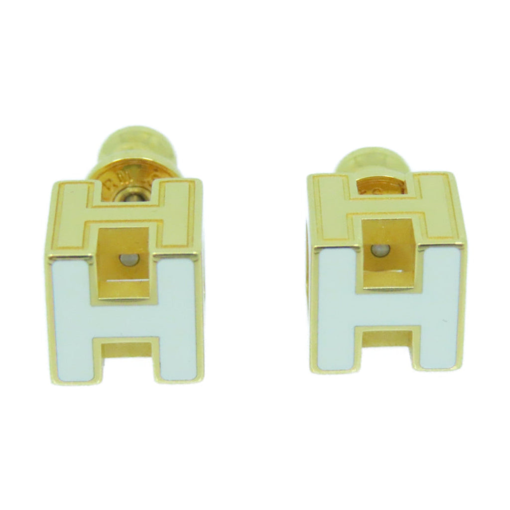 Hermes Cage D'H White Earrings