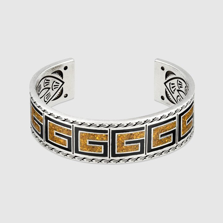 Gucci Double G Cube Yellow Wide Bracelet