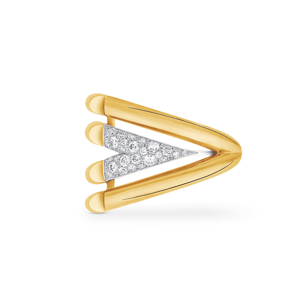 Louis Vuitton Volt Upside Down Diamond Ring - 18K Yellow Gold