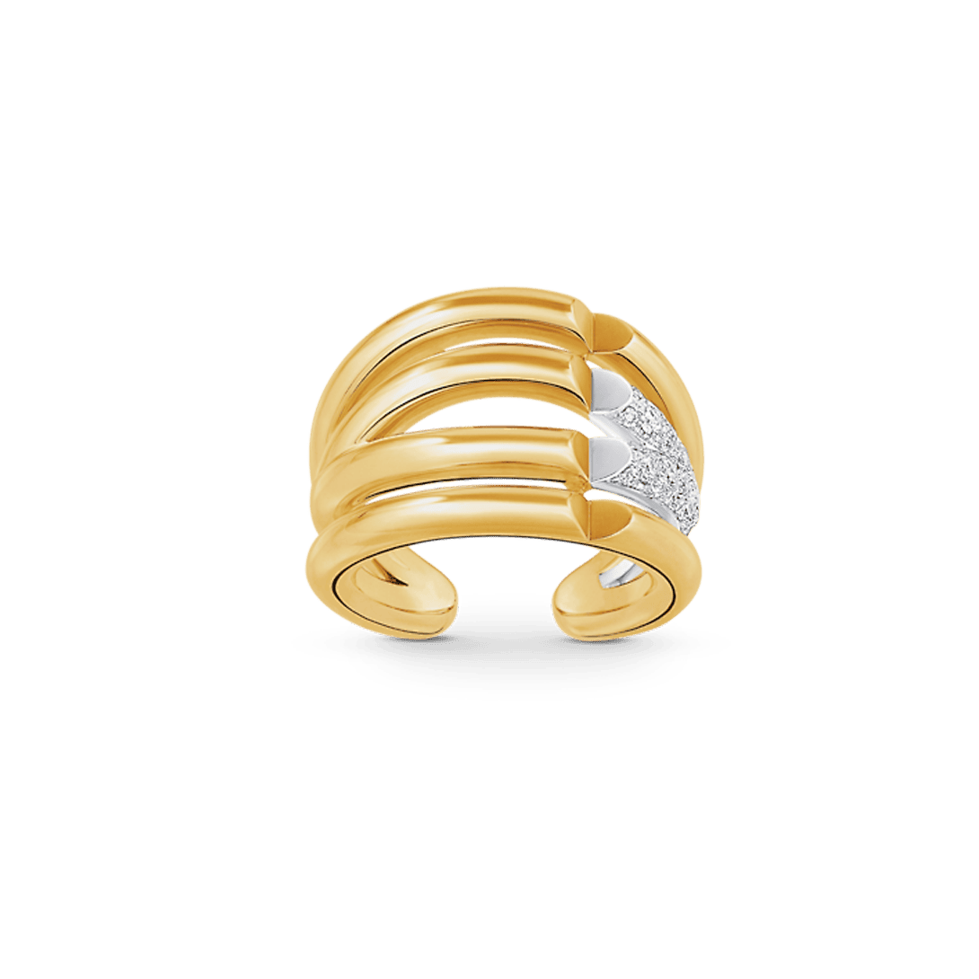 Louis Vuitton Volt Upside Down Diamond Ring - 18K Yellow Gold