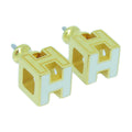 Hermes Cage D'H White Earrings