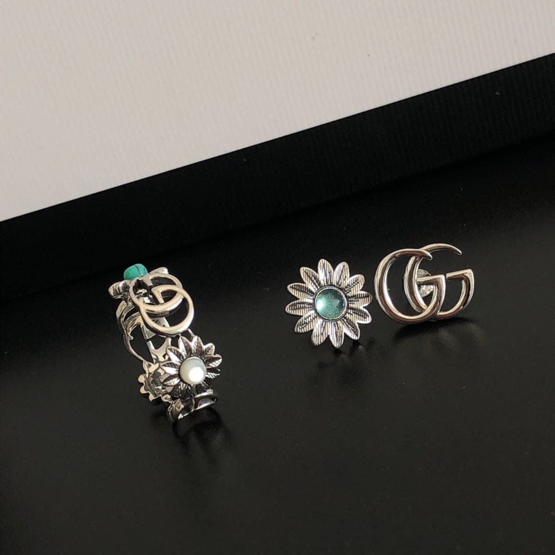Gucci Double G Flowers Ring