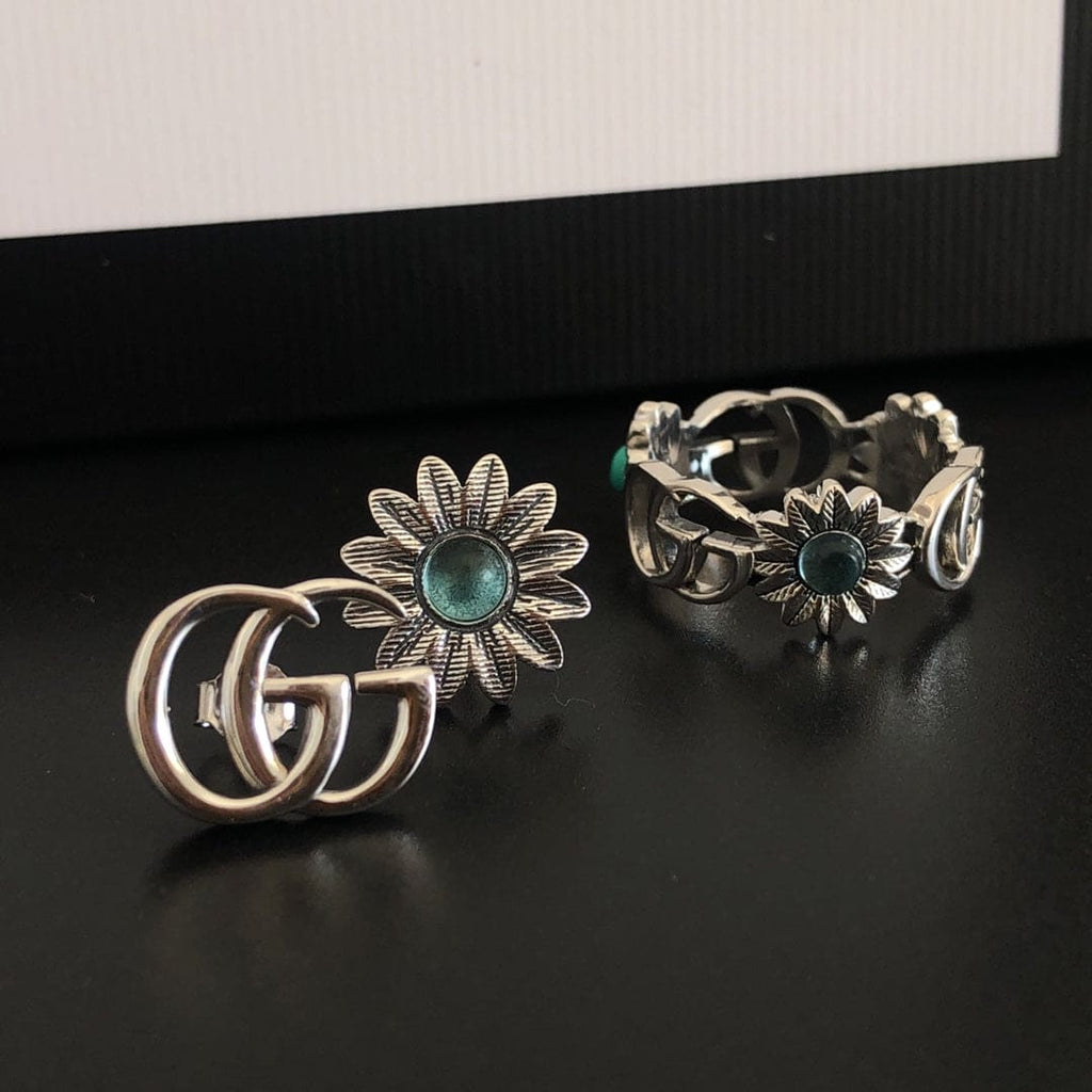 Gucci Double G Flowers Ring