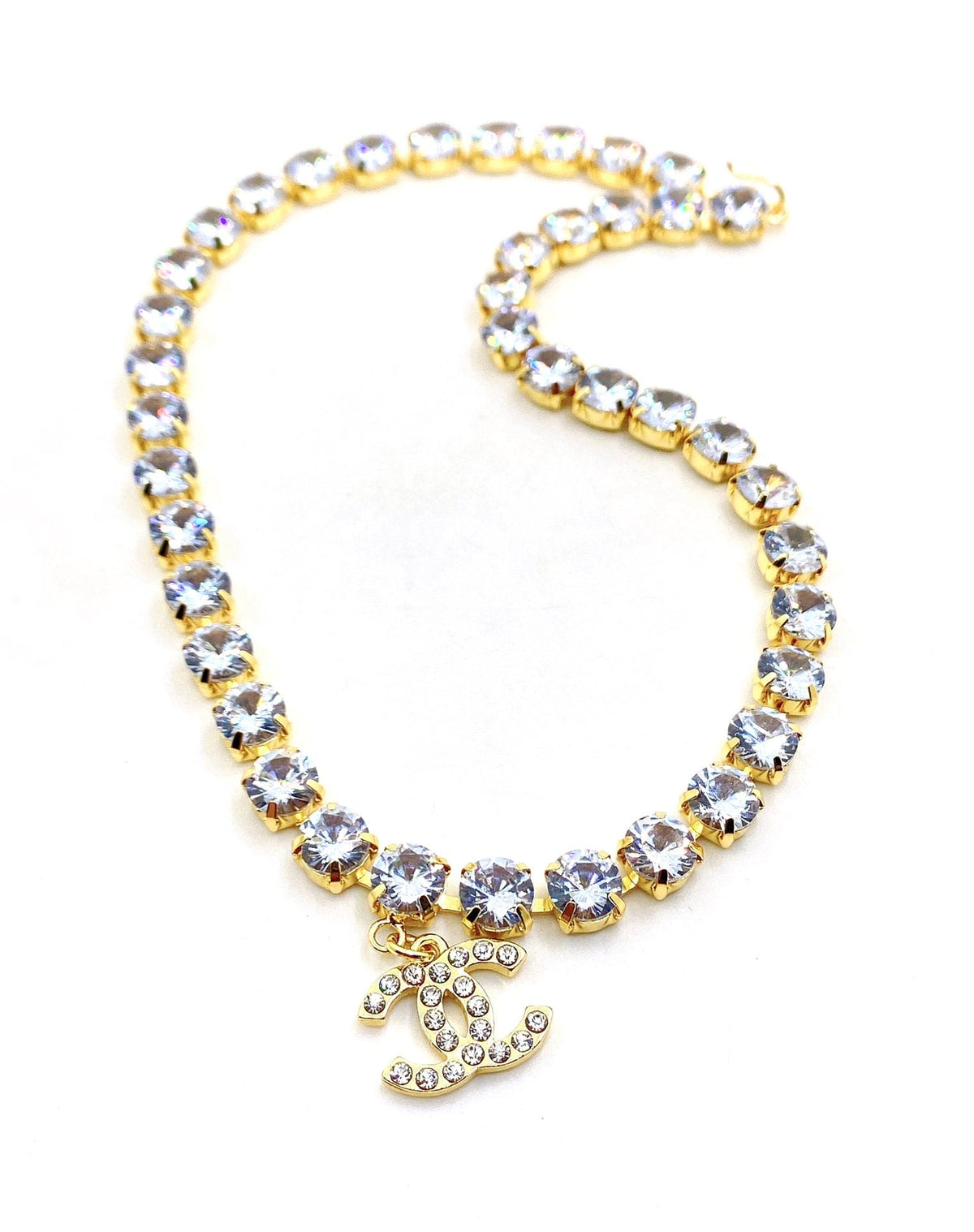 Chanel Crystals Chain Necklace