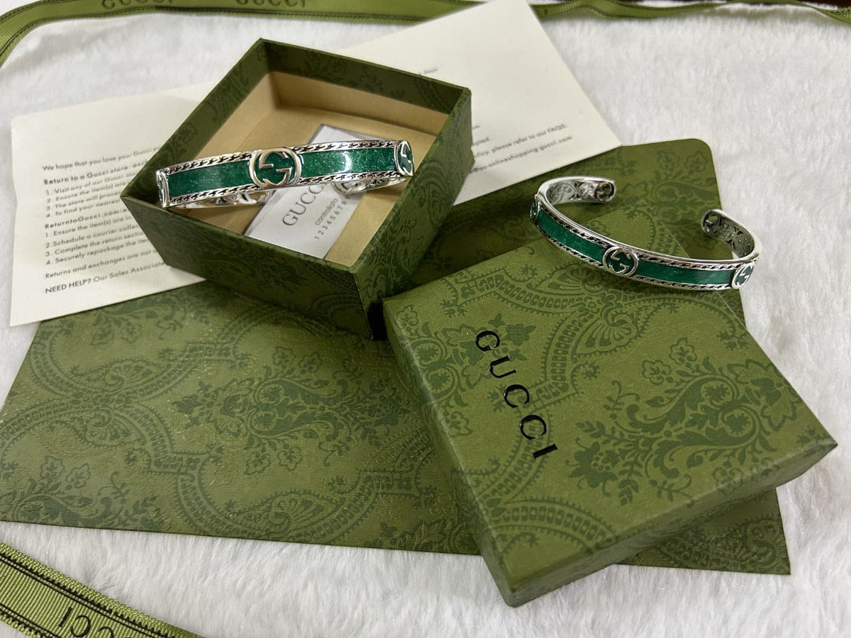Gucci Double G Interlocking G Bangle Bracelet