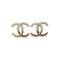 Chanel Half Diamond Earrings - 18K Yellow Gold