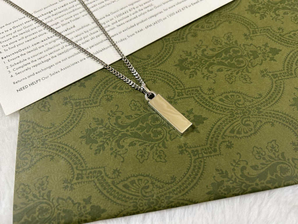 Gucci Double G Enamel Pendant Necklace