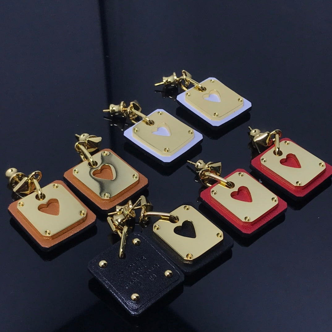 Hermes As De Celine White Earrings