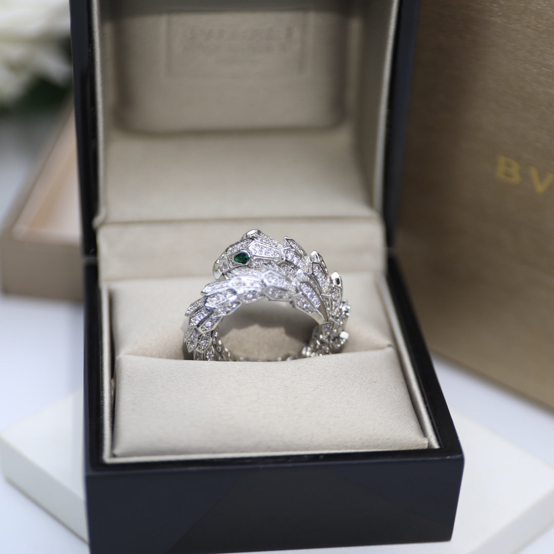 Bvlgari Serpenti Tubolari Ring - 18K White Gold