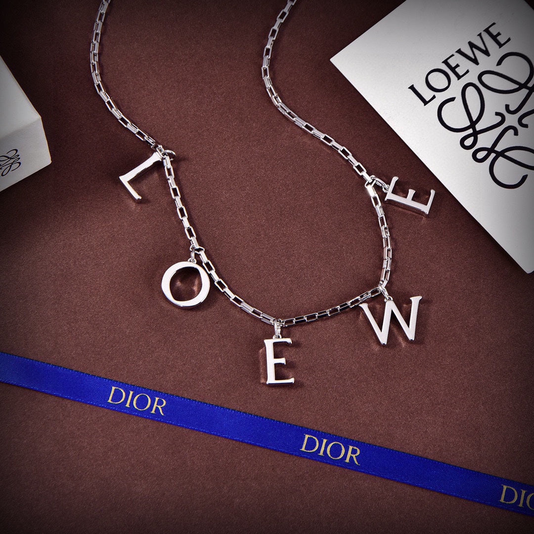 LOEWE Anagram Letter Necklace
