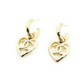 Chanel Heart Pendant Earrings - 18K Yellow Gold