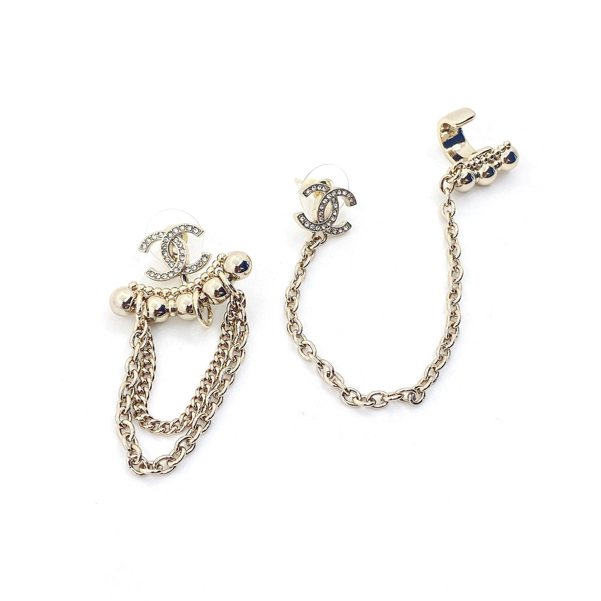 Chanel Chain Earrings - 18K Yellow Gold