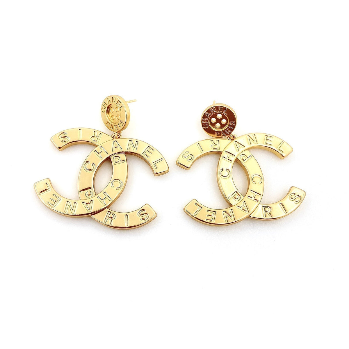 Chanel Drop Pendant Earrings - 18K Yellow Gold