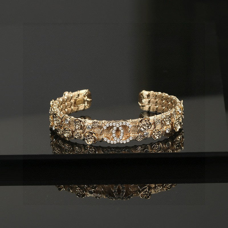 Chanel Flower Diamond Cuff Bracelet