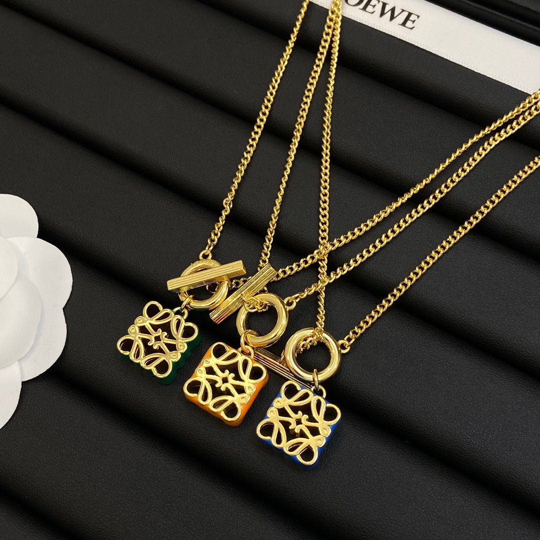 LOEWE Anagram Pendant Necklace