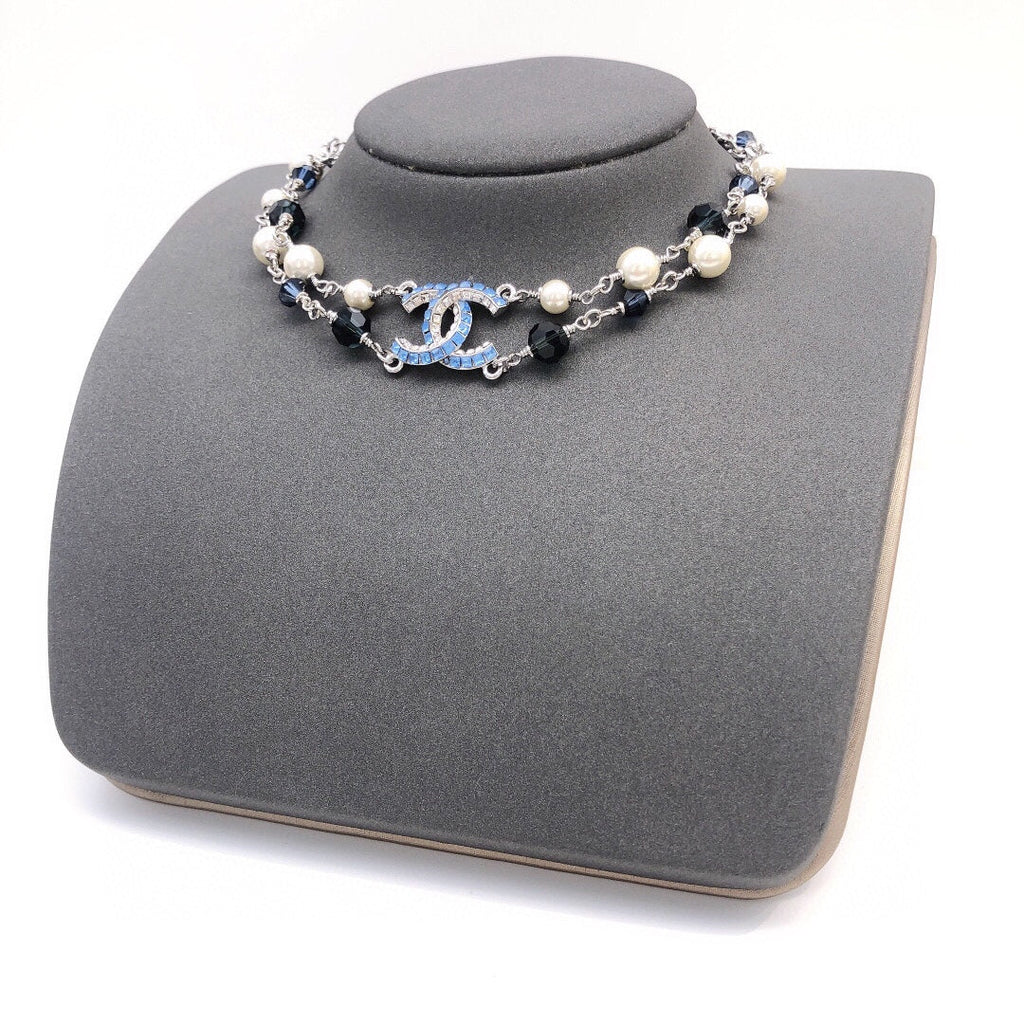 Chanel Blue Resin Necklace