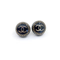 Chanel Circle Resin Earrings - 18K Yellow Gold