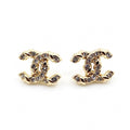 Chanel Full Crystal Earrings - 18K Yellow Gold