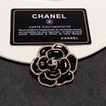 Chanel Black Flower Brooch