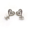 Chanel Heart Diamond Earrings - 18K White Gold