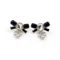 Chanel Bow Tie Crystal Earrings - 18K White Gold