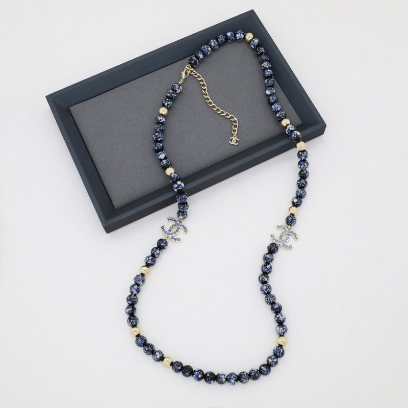 Chanel Black Pearl Long Necklace