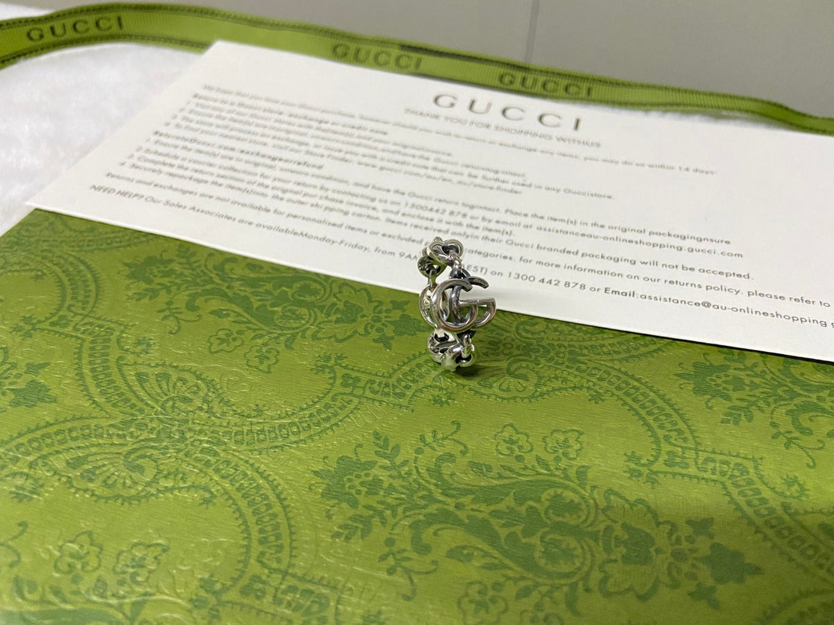 Gucci Double G Interlocking G Chain Ring