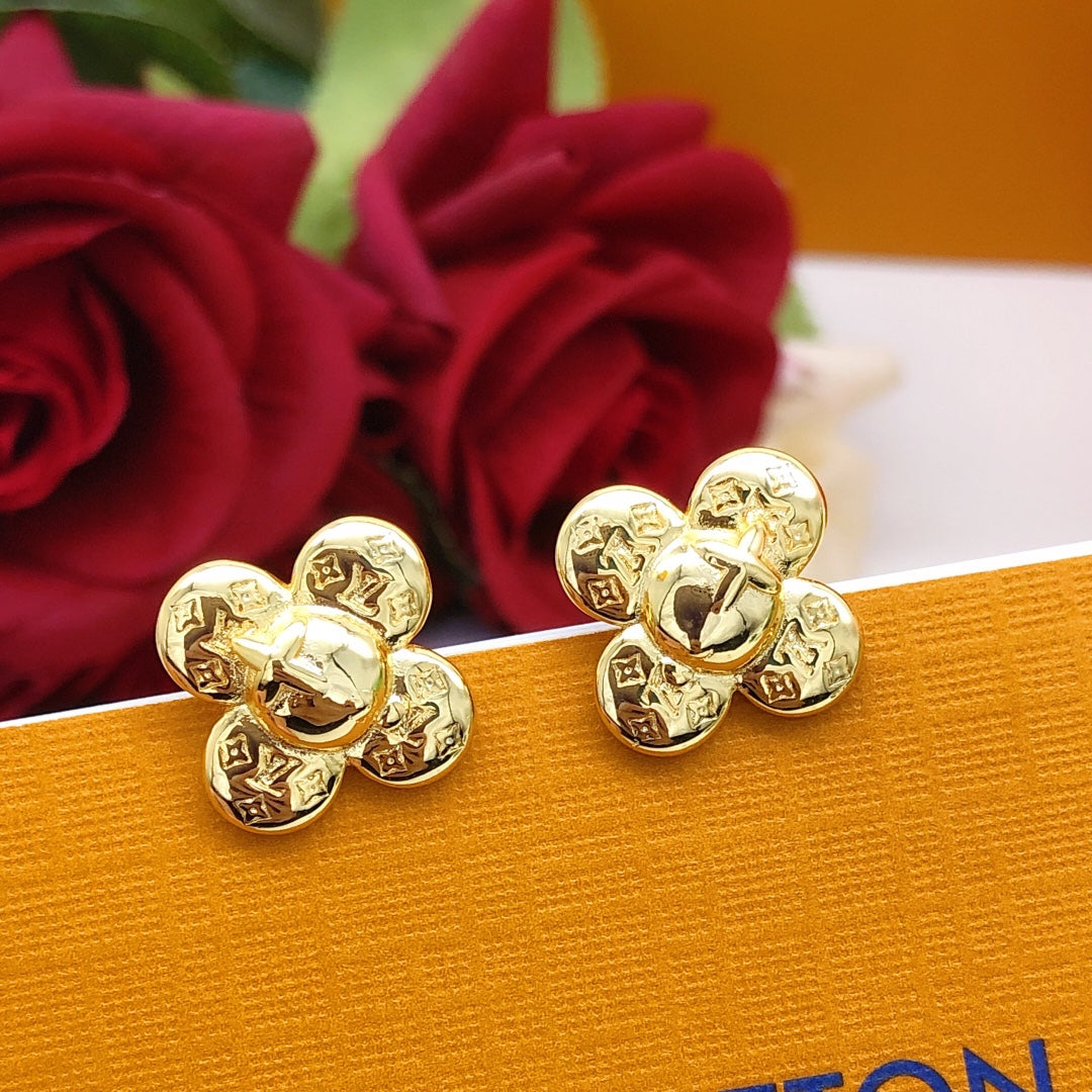 Louis Vuitton Vivienne Earrings - 18K Gold