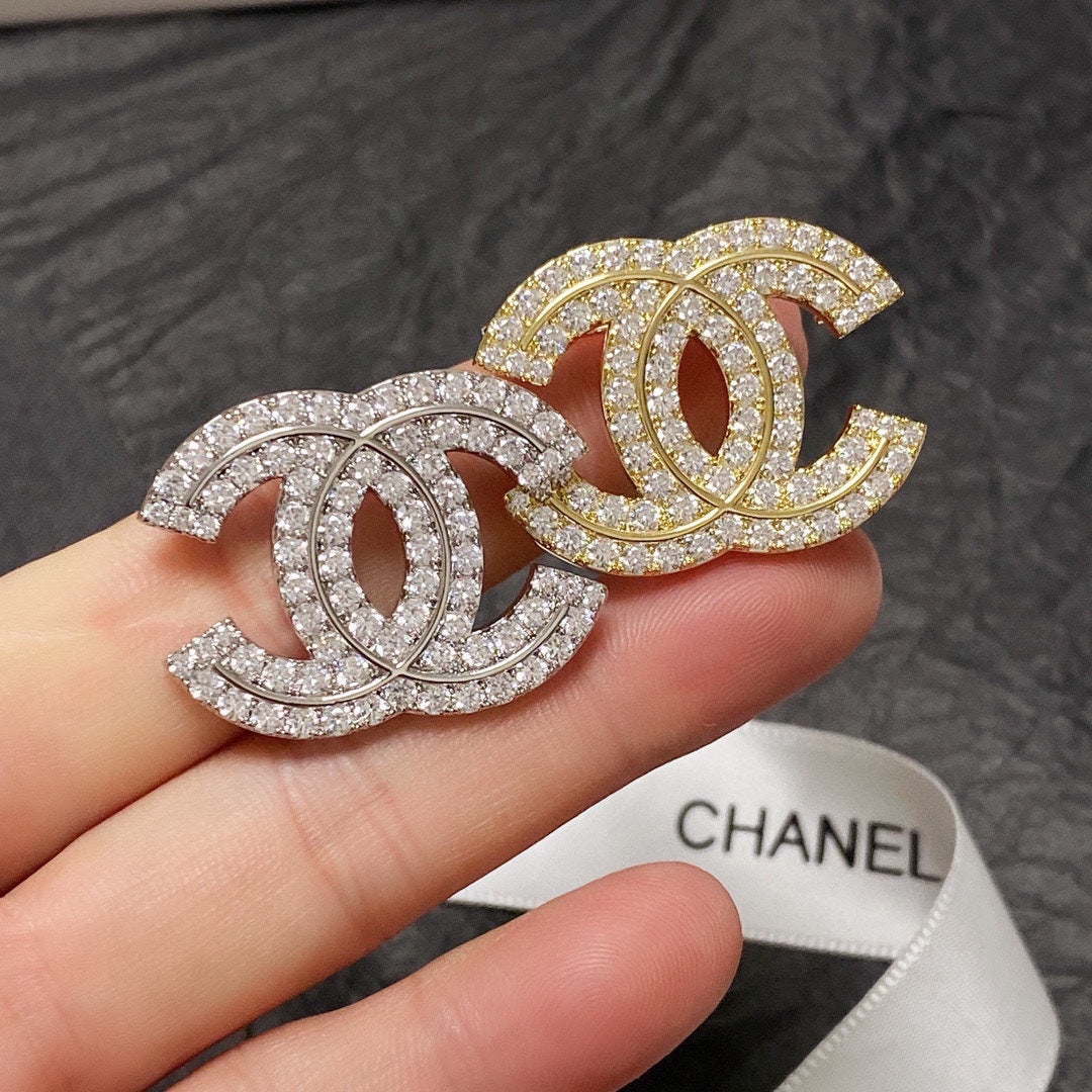 Chanel Diamond Brooch Set