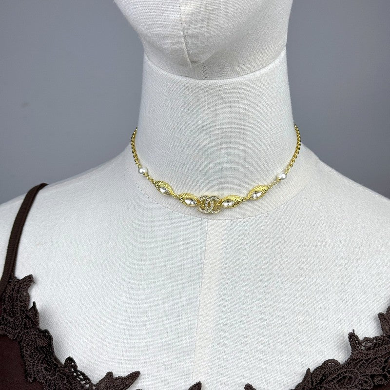 Chanel 26C Crystal Gold Necklace