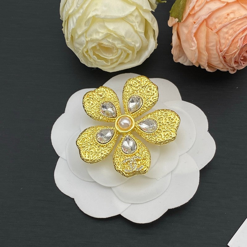 Chanel Pearl Gold Brooch