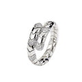 Bvlgari Serpenti Viper Pave Moissanite Ring - 18K White Gold