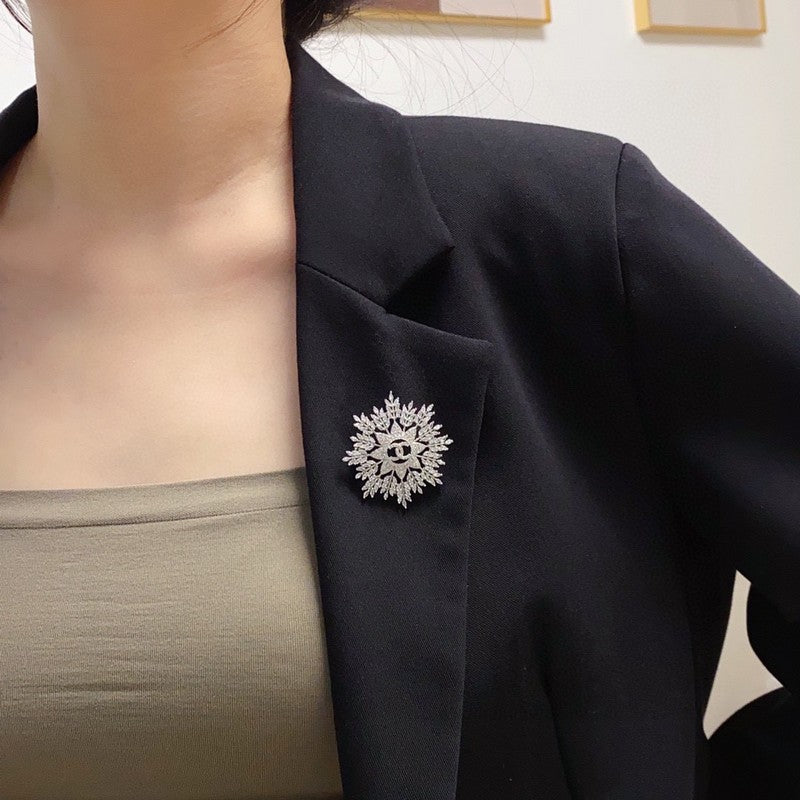 Chanel Flower Crystal Brooch