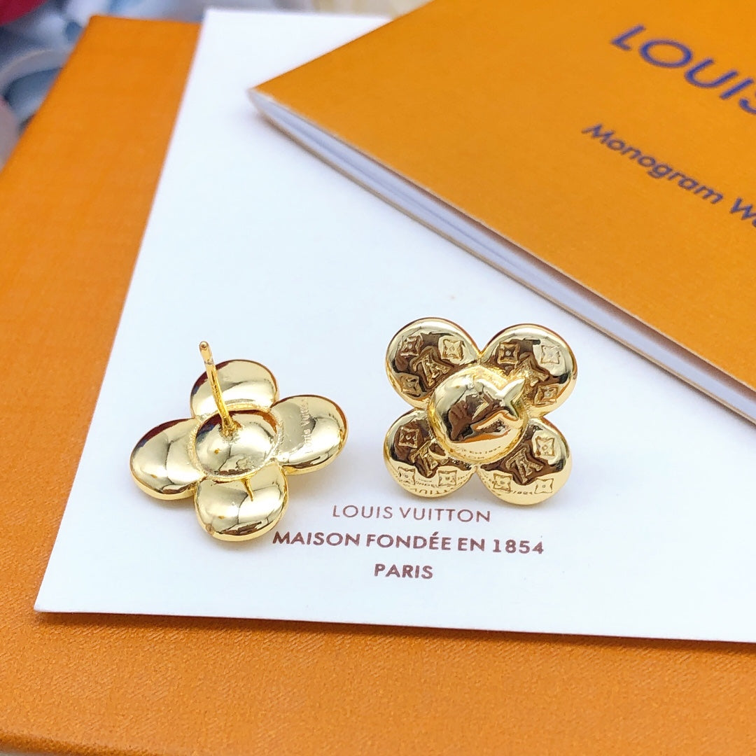 Louis Vuitton Vivienne Earrings - 18K Gold