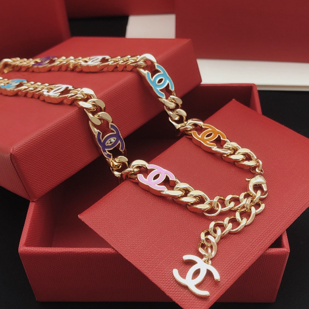 Chanel Color Chain Necklace