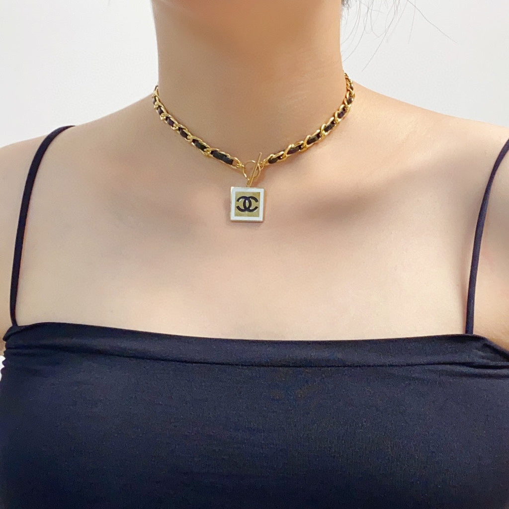 Chanel Leather Choker Necklace