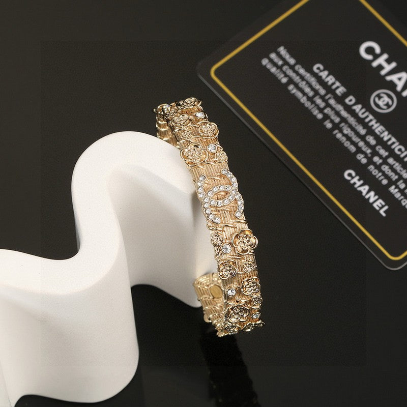 Chanel Flower Diamond Cuff Bracelet