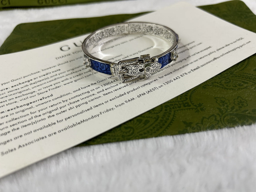 Gucci Double G Garden Blue Bracelet