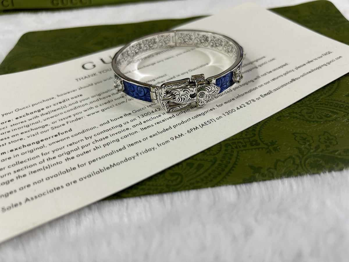 Gucci Double G Garden Blue Bracelet
