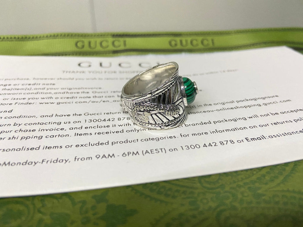 Gucci Double G Garden Snake Interlocking G Ring