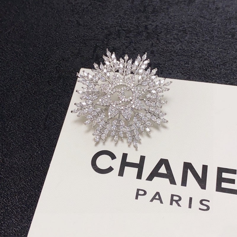 Chanel Flower Crystal Brooch