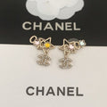 Chanel Color Crystal Star Earrings - 18K Yellow Gold