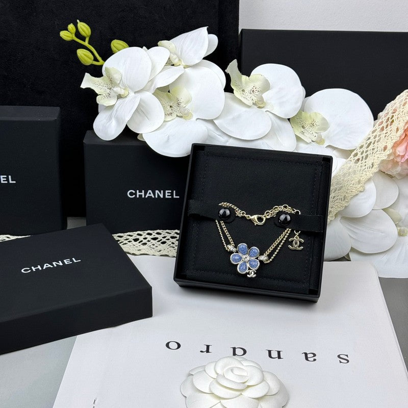 Chanel 26C Blue Flower Diamond Bracelet