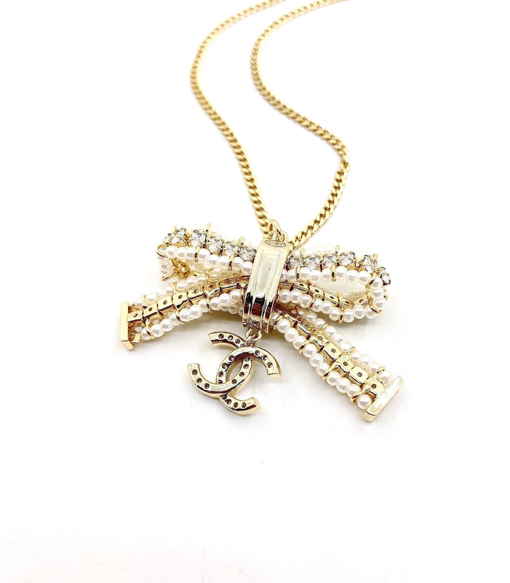 Chanel Bow Tie Necklace