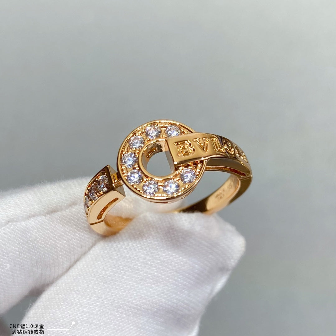 Bvlgari Moissanite Ring - 18K Rose Gold