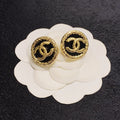 Chanel Black & Red Earrings - 18K Yellow Gold