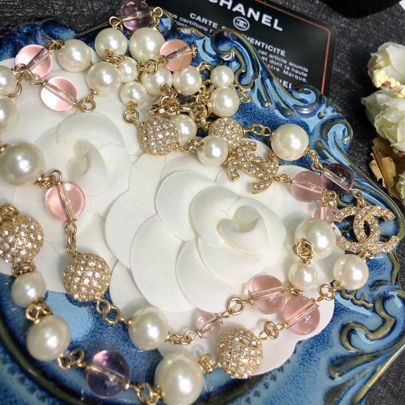 Chanel Black Pearl Diamond Necklace