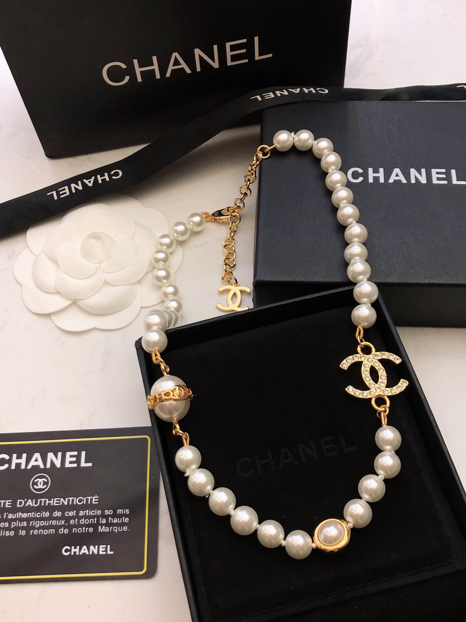 Chanel Pearl Chain Necklace